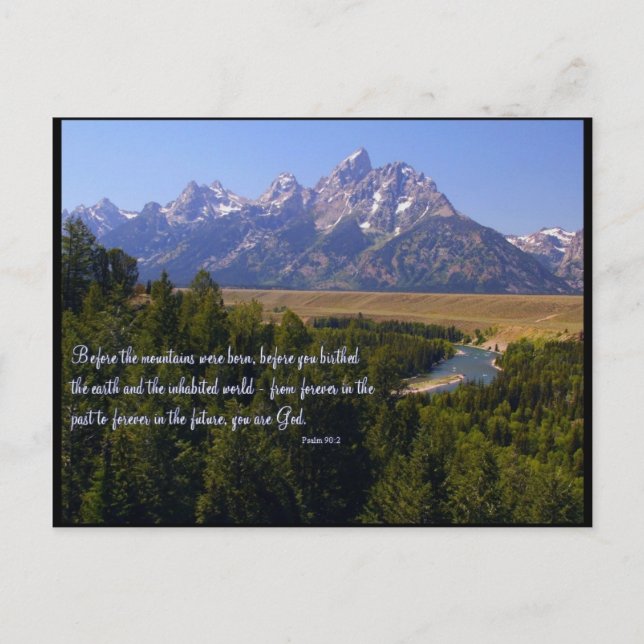 Inspirationellt postkort - Tetons & Snake River Vykort (Framsida)