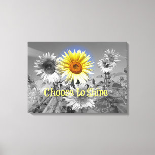 Inspirationellt välja att visa citat med solros canvastryck