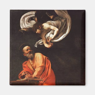 Inspirationen av St Matthew, Caravaggio Magnet
