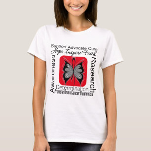 Inspirationer för hjärncancerfjäril t shirt
