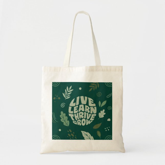 Inspirations växttypografi Totebag för present Tygkasse (Framsidan)