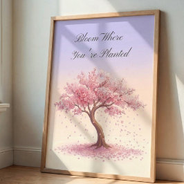 Inspirationsaffisch med körsbärsblom Sakura Väggko Poster