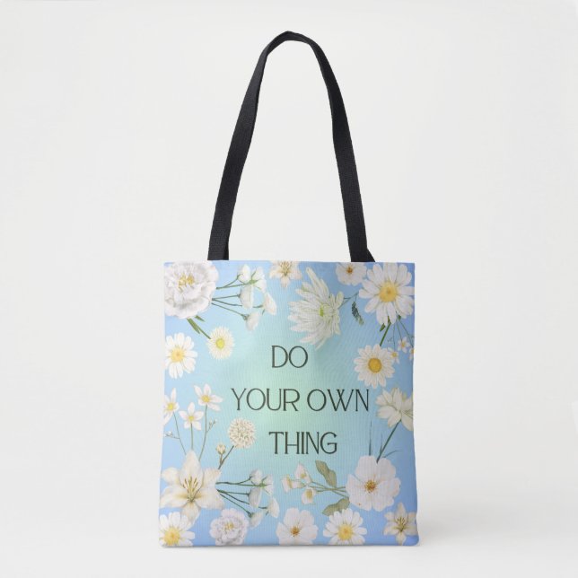 Inspirationsblomma shoppingväska  tygkasse (Framsida)