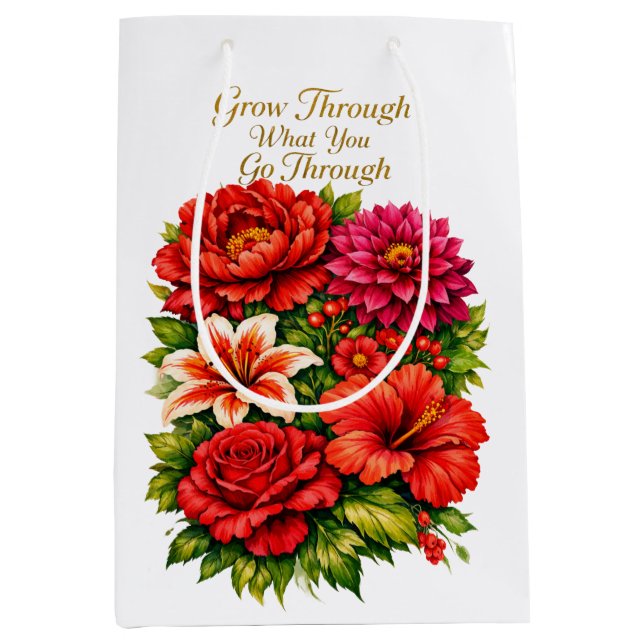 Inspirationsblommor i gåvpåse – “Grow Through What (Framsidan)