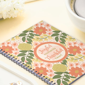 Inspirationsdagbok med blommotiv – Glada stunder Anteckningsbok