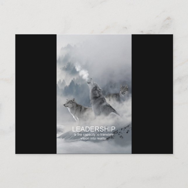 inspirationsincitat för ledarskap vykort (Framsida)