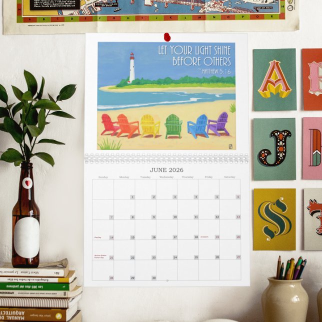 Inspirationskalender med ursprunglig illustration kalender (Skapare uppladdad)