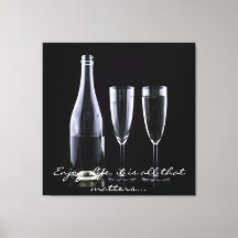 Inspirationskvot Champagne Flute Black White