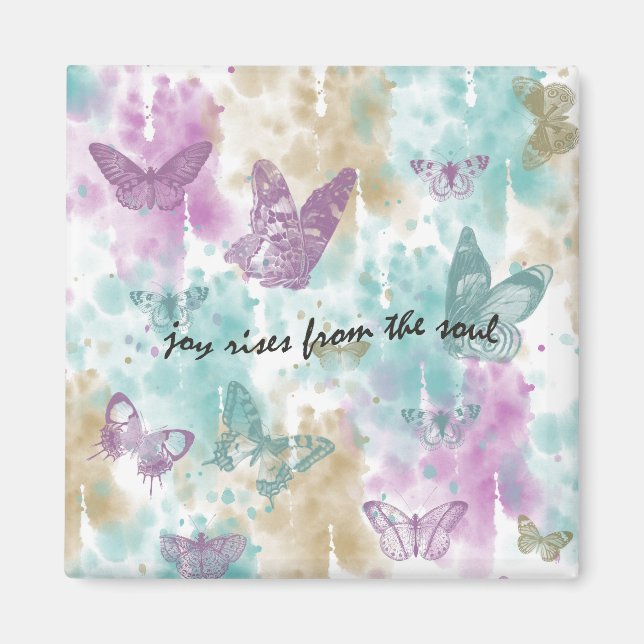 Inspirationskvot Joy Rises från Soul Magnet (Framsidan)