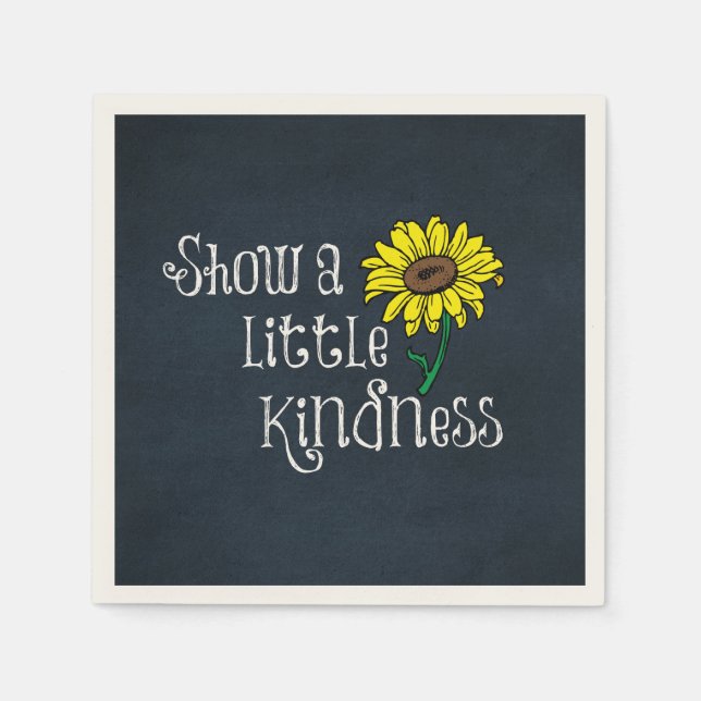 Inspirationskvot med solros pappersservett (Framsidan)