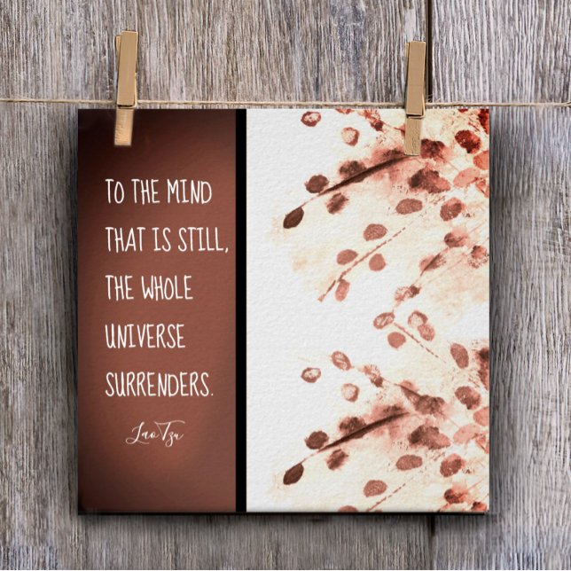 inspirationslöst citat Lao Tzu naturkonst brun Poster (Skapare uppladdad)