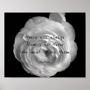 inspirationslöst Matisse-citat poster blommor