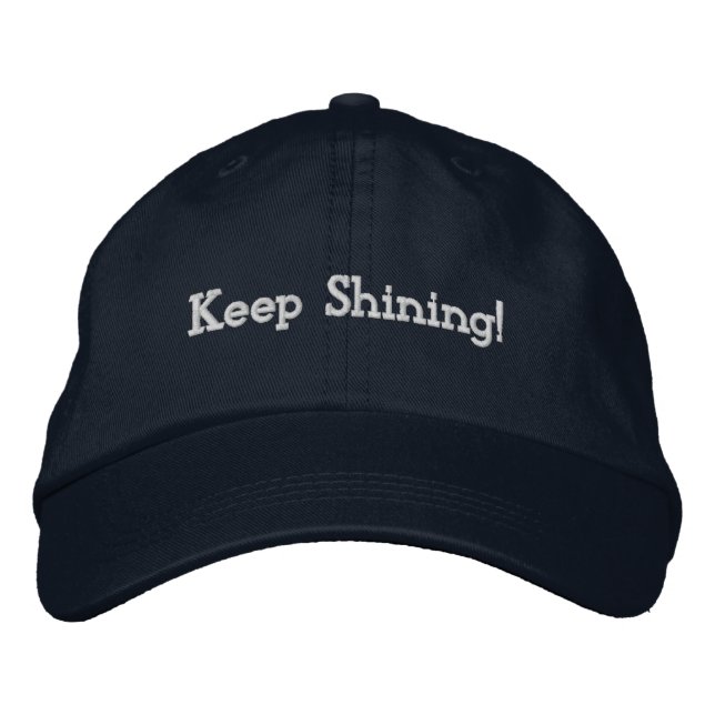 Inspirationsmössa i marinblå med justerbar storlek broderad keps (Framsida)