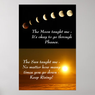 Inspirationsmotivation för Sol Måne Poster