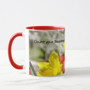 Inspirationsmugg Räkna dina välsignelser två gånge Mugg