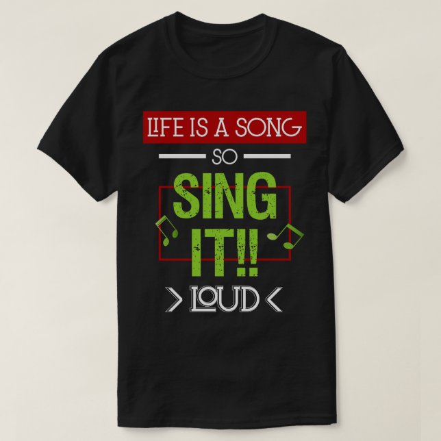 Inspirationsmusik för Life 1 T Shirt (Design framsida)
