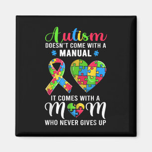 Inspirationsoffert Autism Mamma Shirt Autism Aware Magnet