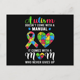 Inspirationsoffert Autism Mamma Shirt Autism Aware Vykort