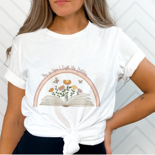 Inspirationsoffert - Blommigt Butterfly Bok-bibel T Shirt