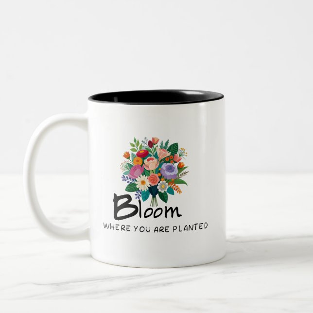 Inspirationsoffert - Bloom där du är planterad Två-Tonad Mugg (Vänster)