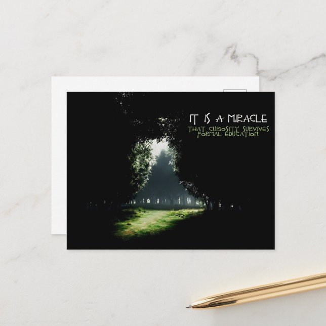 inspirationsoffert "Curiosity" Vykort (Fram/Back In Situ)