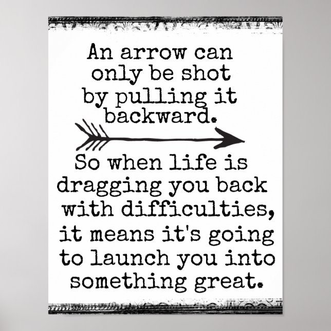 Inspirationsoffert: En pil kan bara användas Poster (Framsidan)