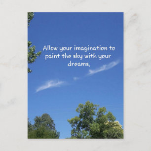 inspirationsoffert för blå himmel Träd Toppar Vykort