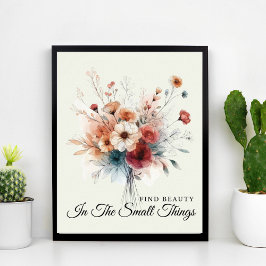 Inspirationsoffert för Blommigt med söt vattenfärg Poster
