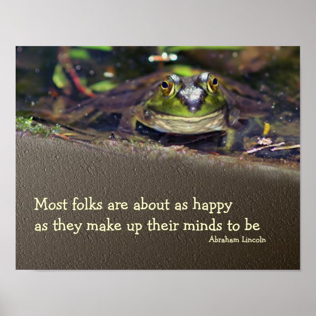 Inspirationsoffert för bullfrog Happiness Poster (Framsidan)