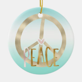 inspirationsoffert för guld Rosa Fredstecken Julgransprydnad Keramik