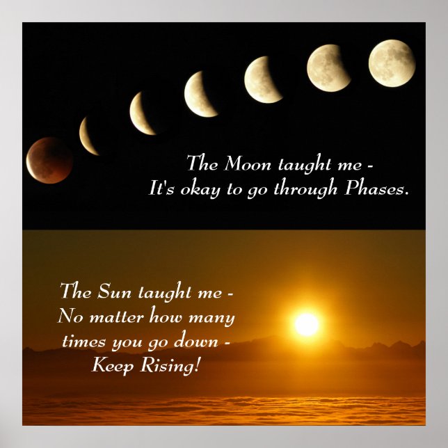 Inspirationsoffert för sol i Måne Poster (Framsidan)