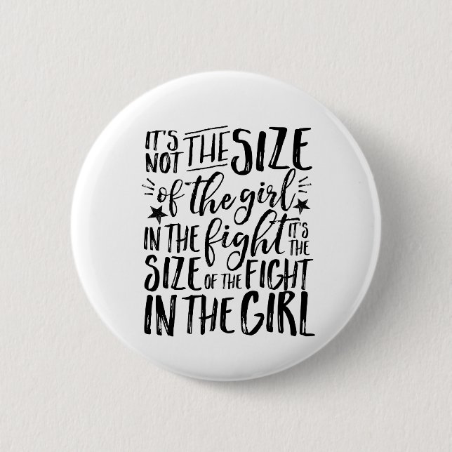 Inspirationsoffert för stark Modig flickkämpe Knapp (Framsida)