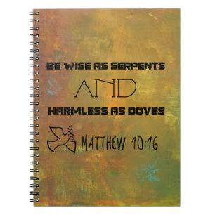 Inspirationsoffert från Matthew 10:16 Anteckningsbok