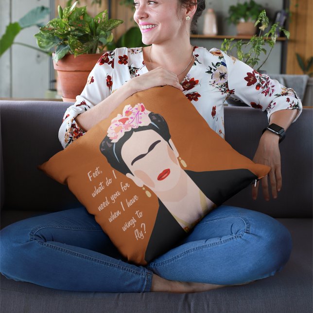 Inspirationsoffert Frida Kahlo Illustration Women Kudde (Skapare uppladdad)