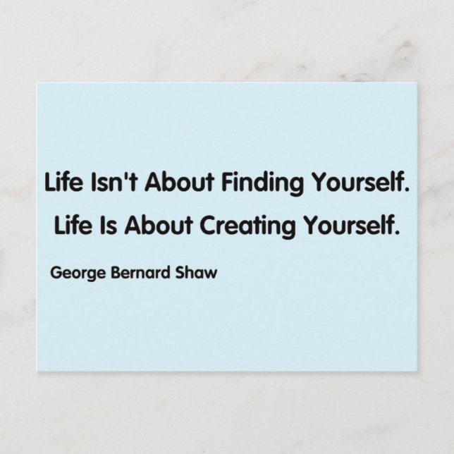Inspirationsoffert - George Bernard Shaw Vykort (Framsida)