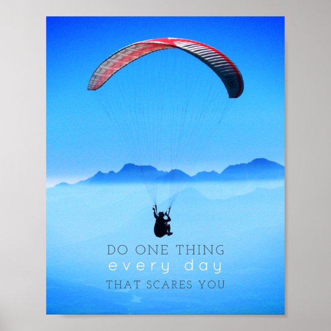Inspirationsoffert gör ett Sak-paragliseringsfoto Poster (Framsidan)