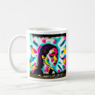 Inspirationsoffert Graffiti Art Woman Kaffemugg