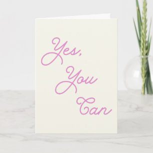 Inspirationsoffert Ja Du kan i Rosa Skript Kort