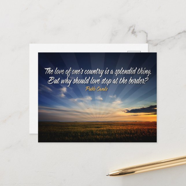 Inspirationsoffert "kärlek utan gränser" vykort (Fram/Back In Situ)