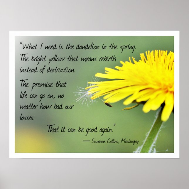 Inspirationsoffert med Dandelion Bild Poster (Framsidan)