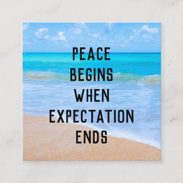 Inspirationsoffert med tropisk bågscen fyrkantigt visitkort (Framsida)