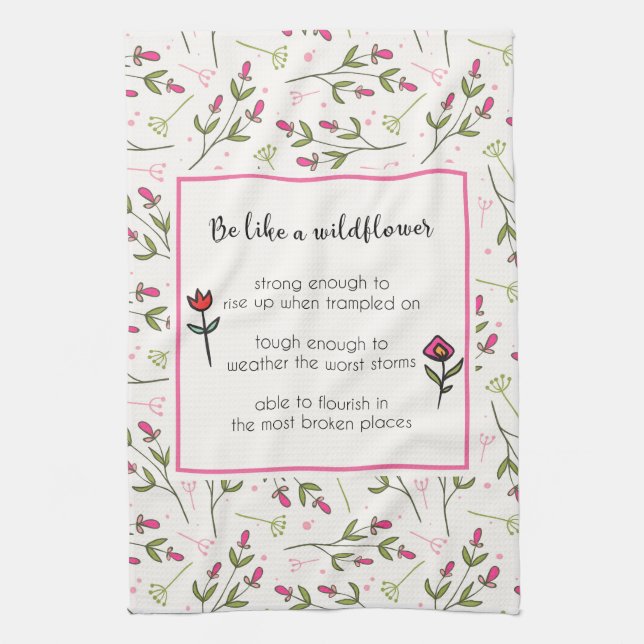 Inspirationsoffert med Wildblomma Mönster Kökshandduk (Vertikal)