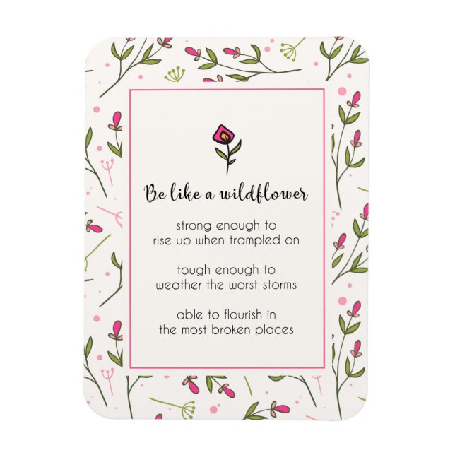 Inspirationsoffert med Wildblomma Mönster Magnet (Vertikal)