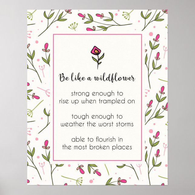 Inspirationsoffert med Wildblomma Mönster Poster (Framsidan)