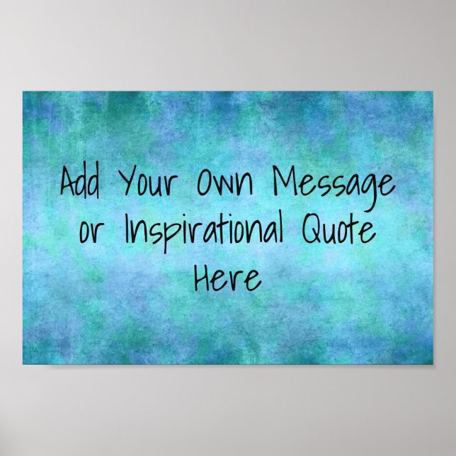 Inspirationsoffert Motivational Blue Watercolor Poster (Framsidan)