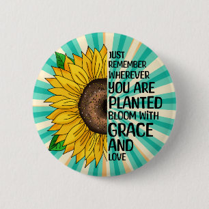 Inspirationsoffert och Hand plockade solros Knapp