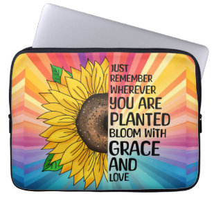 Inspirationsoffert och Hand plockade solros Laptop Fodral