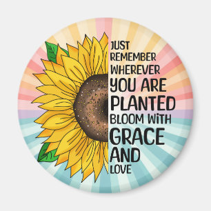 Inspirationsoffert och Hand plockade solros Magnet