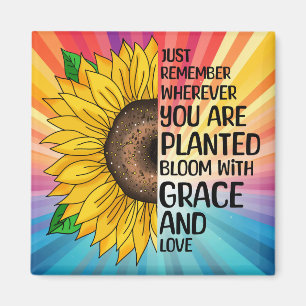 Inspirationsoffert och Hand plockade solros Magnet