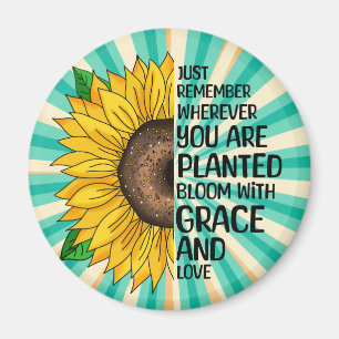 Inspirationsoffert och Hand plockade solros Magnet